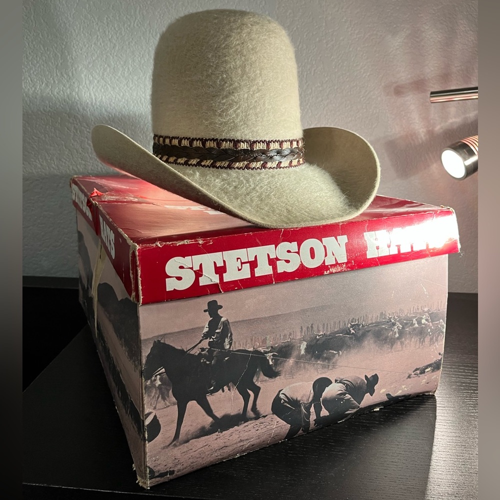 Extremely Rare Stetson Grizzly 5X tall vintage cowboy hat